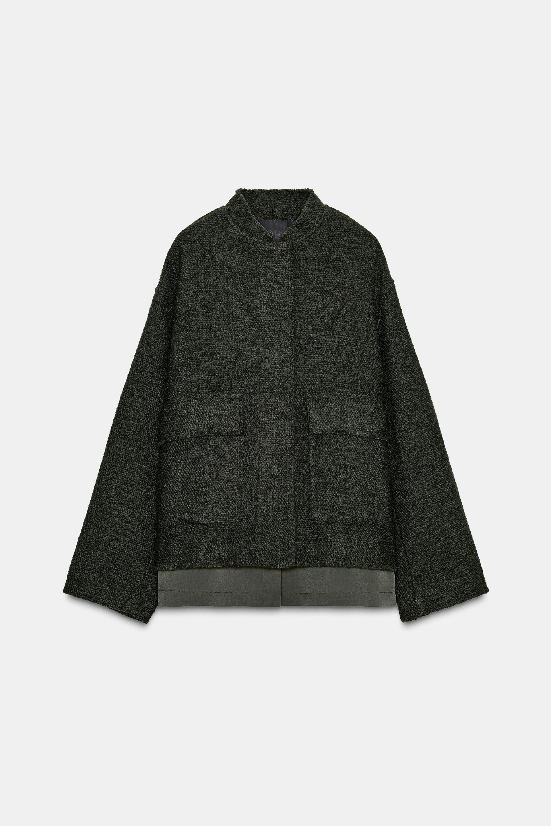 ZW COLLECTION WOOL BLEND TEXTURED JACKET by ZARA