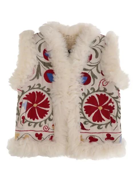 embroidered-pattern vest by ZAZI VINTAGE