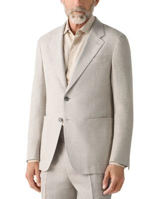 Crossover Wool Linen & Silk Jacket by ZEGNA