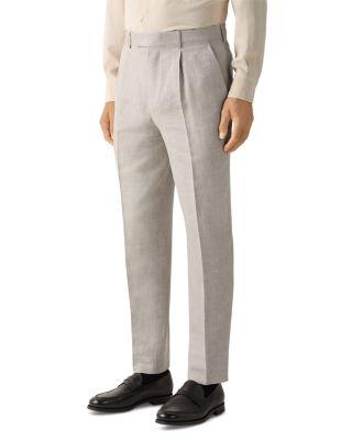 Crossover Wool Linen & Silk Pants by ZEGNA