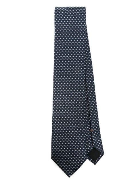 Dark Blue Silk Tie by ZEGNA