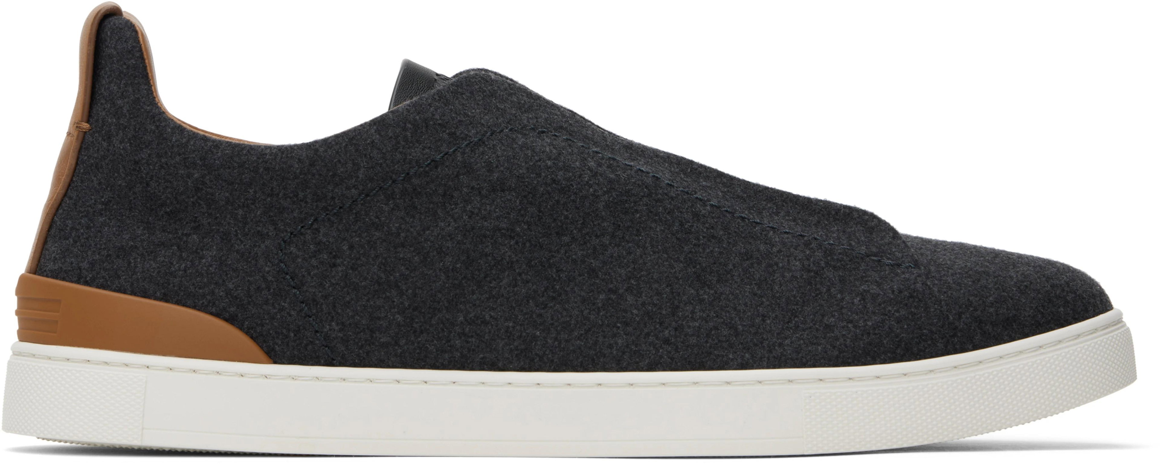 Gray #UseTheExisting Triple Stitch Sneakers by ZEGNA