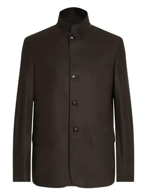 Il Conte calf-leather jacket by ZEGNA