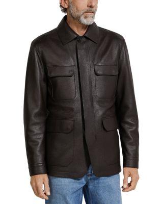 Leather Field Jacket by ZEGNA