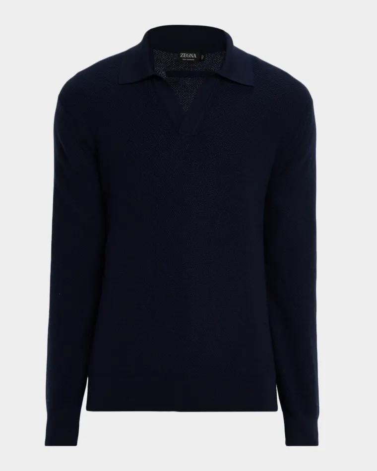 Men's Cashco Johnny Collar Sweater by ZEGNA