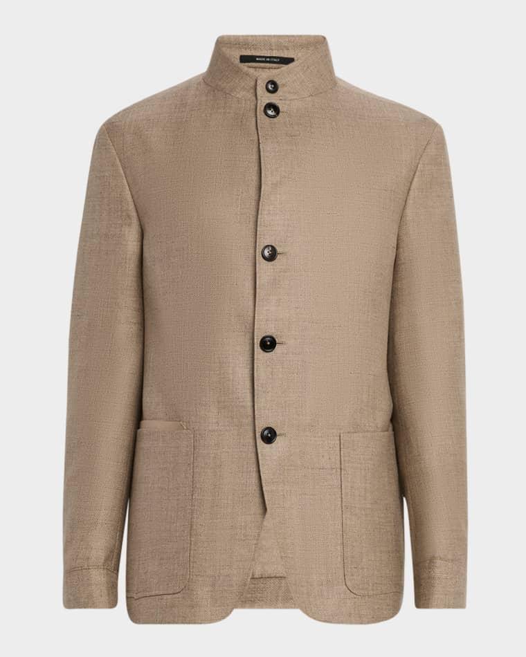 Men's Cashmere-Blend Basketweave Blazer by ZEGNA