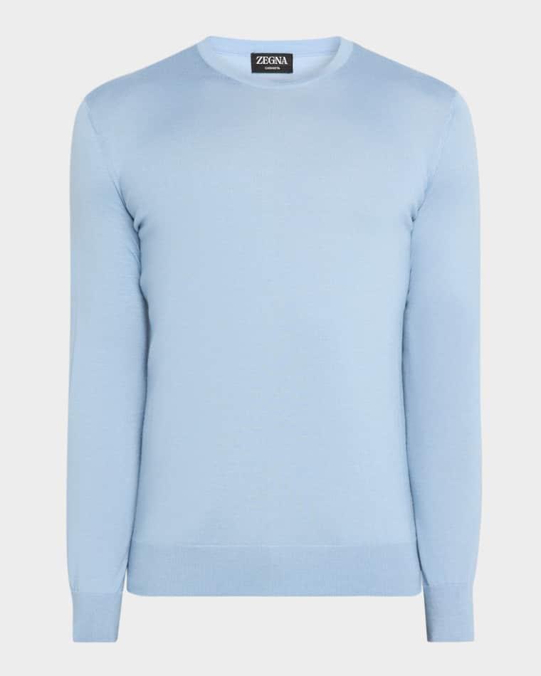Men's Cashseta Crewneck Sweater by ZEGNA