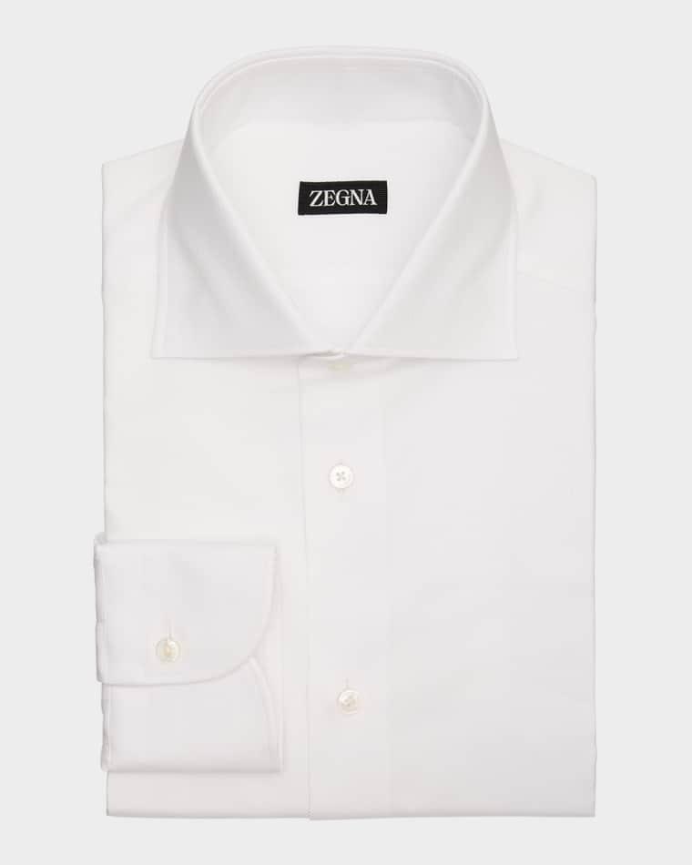 Men's Cotton Oxford Spread-Collar Dress Shirt by ZEGNA