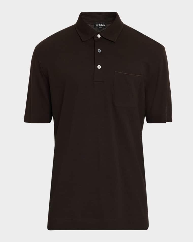 Men's Cotton Piquet Short-Sleeve Polo Shirt by ZEGNA