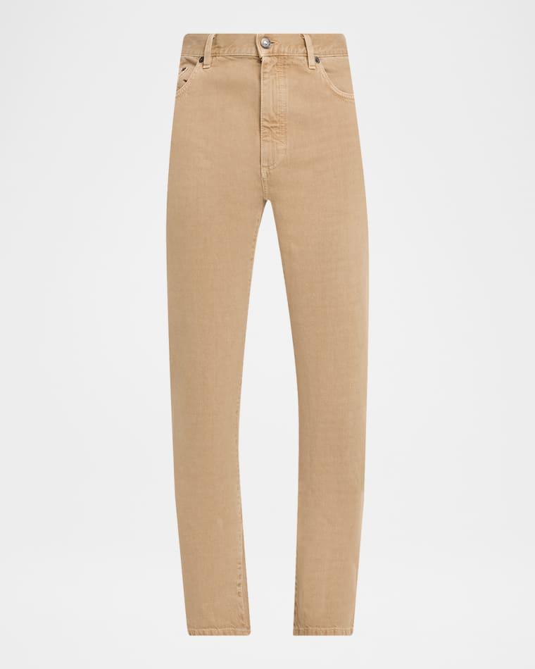 Men's Cotton Roccia Slim Five-Pockets Pants by ZEGNA