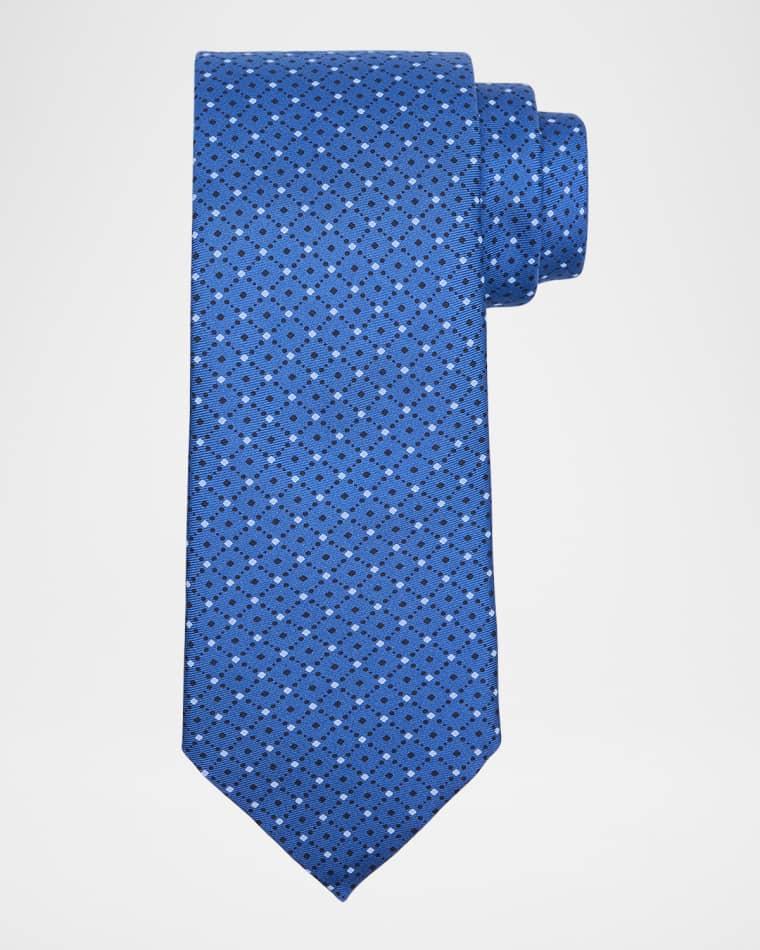 Men's Diamond-Print Silk Tie by ZEGNA