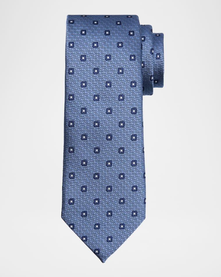 Men's Geometric Jacquard Silk Tie by ZEGNA