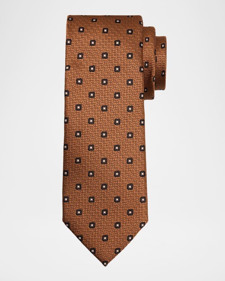 Men's Geometric Jacquard Silk Tie by ZEGNA
