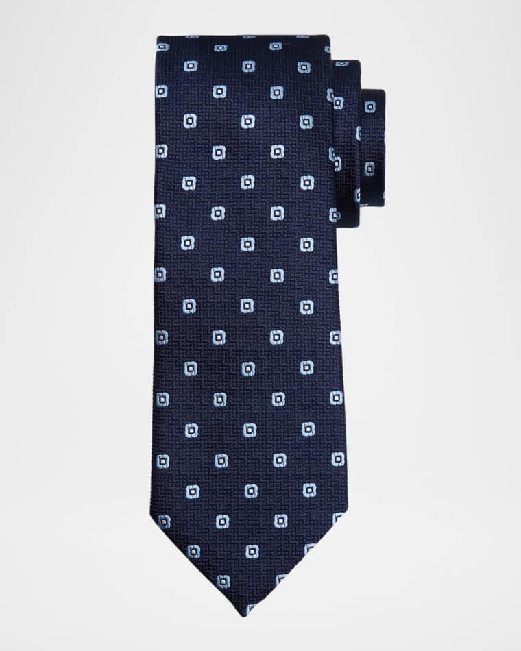 Men's Geometric Jacquard Silk Tie by ZEGNA