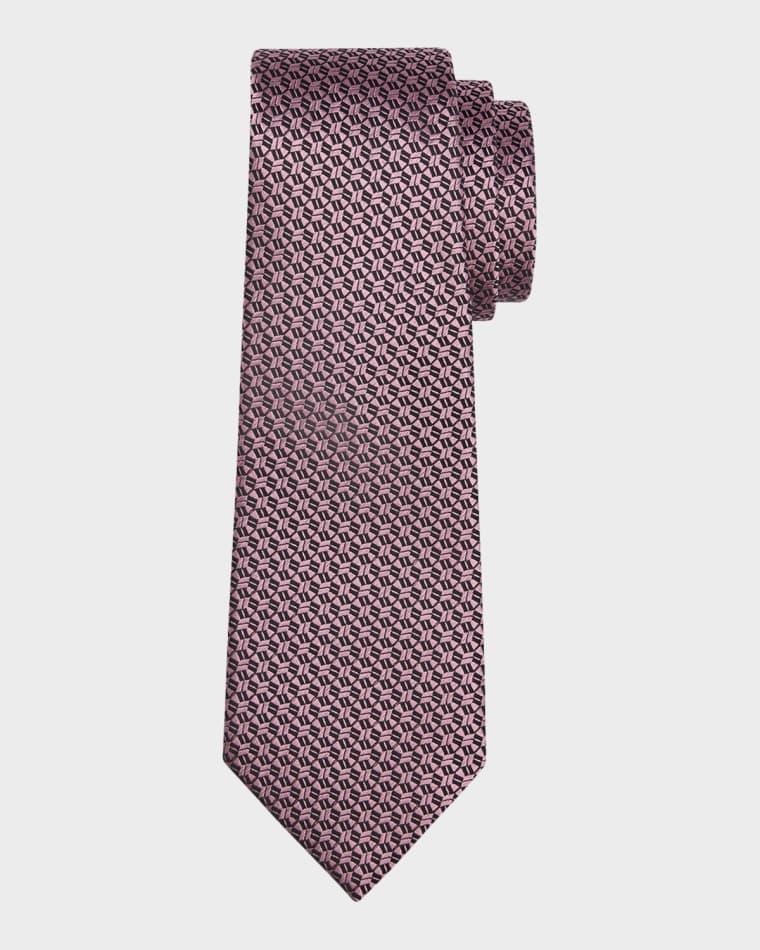 Men's Geometric Silk Jacquard Tie by ZEGNA