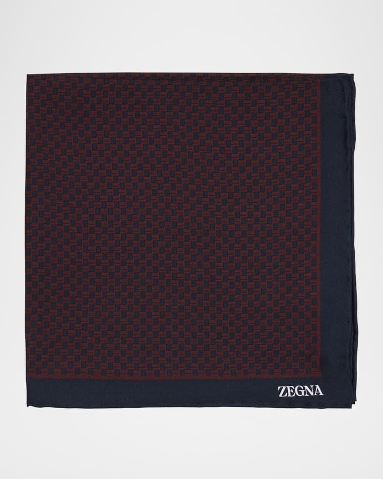 Men's Mini Geometric Silk Pocket Square by ZEGNA