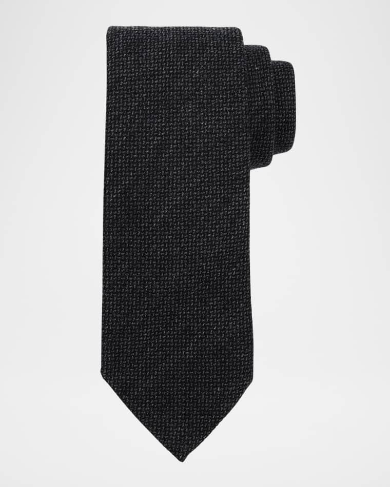 Men's Textured Wool and Silk Tie by ZEGNA