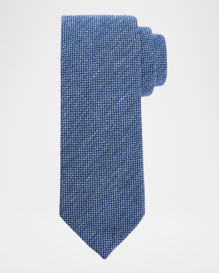 Men's Textured Wool and Silk Tie by ZEGNA
