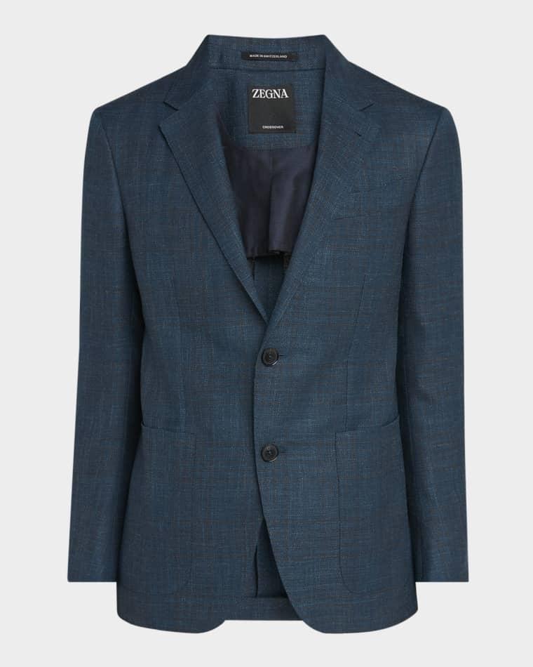 Men's Tonal Plaid Sport Coat by ZEGNA