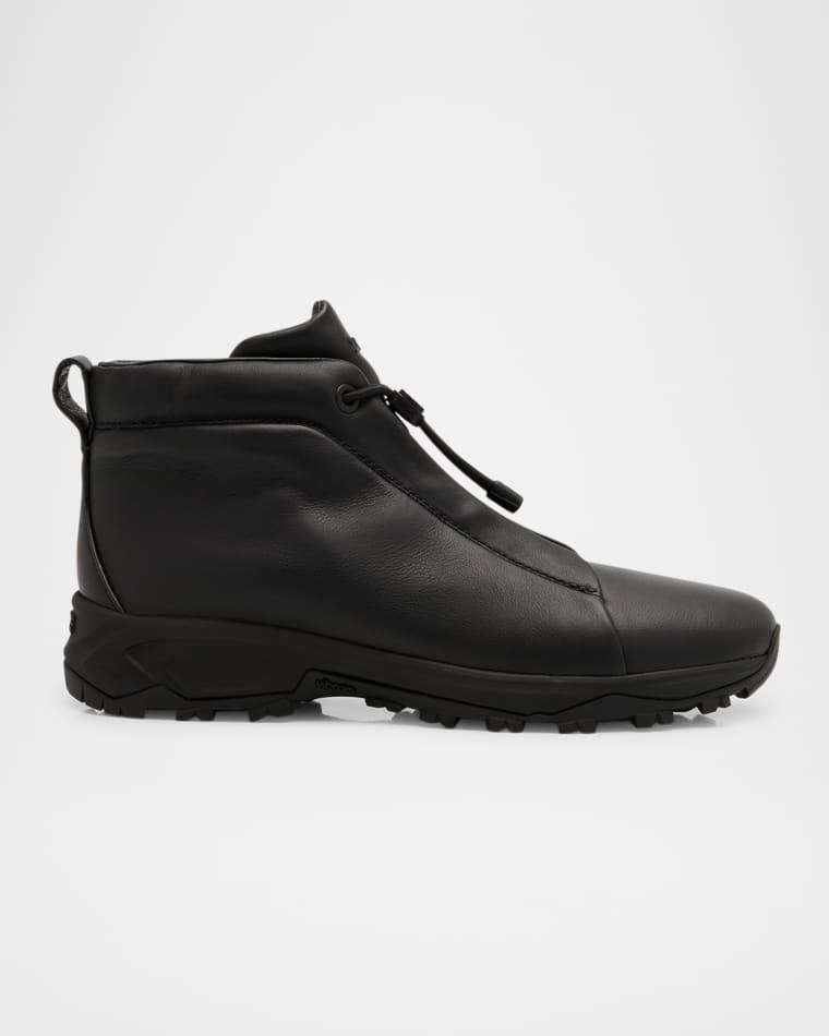 Men's Triple Stitch Leather High-Top Sneakers by ZEGNA
