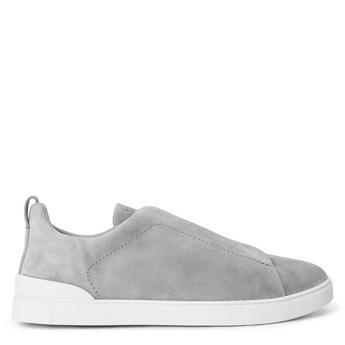 Men's Triple Stitch Leather Low-Top Trainers by ZEGNA