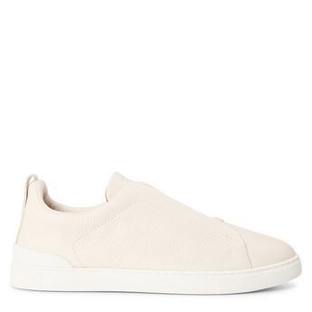 Men's Triple Stitch Leather Low-Top Trainers by ZEGNA