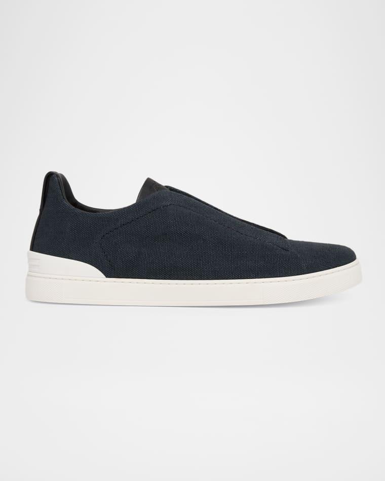 Men's Triple Stitch Osai Cashmere Low-Top Sneakers by ZEGNA