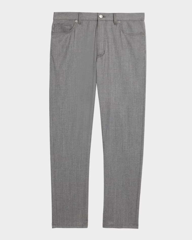 Men's Wool Straight Leg Five-Pocket Pants by ZEGNA