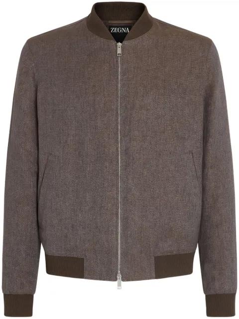 Oasi Lino bomber jacket by ZEGNA