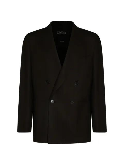 Oasi Lino double-breasted blazer by ZEGNA