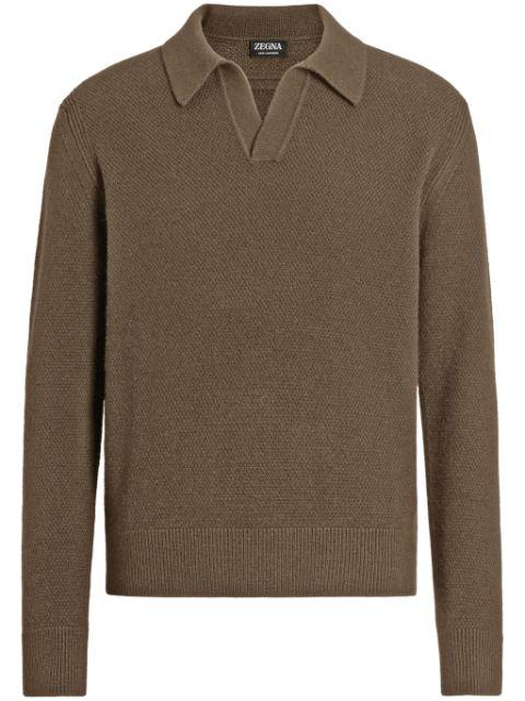 Oasi cashmere polo shirt by ZEGNA
