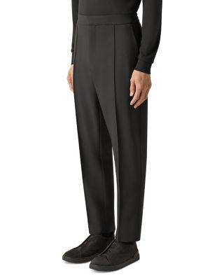 Regular Fit Pleated Wool Pants by ZEGNA