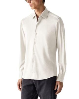 Regular Fit Silk Linen & Cotton Shirt by ZEGNA