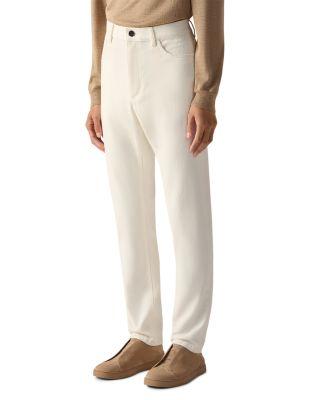 Slim Fit Stone Washed Cotton Roccia Jeans in White by ZEGNA