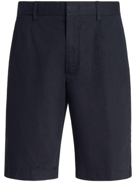 Summer cotton-linen chino shorts by ZEGNA