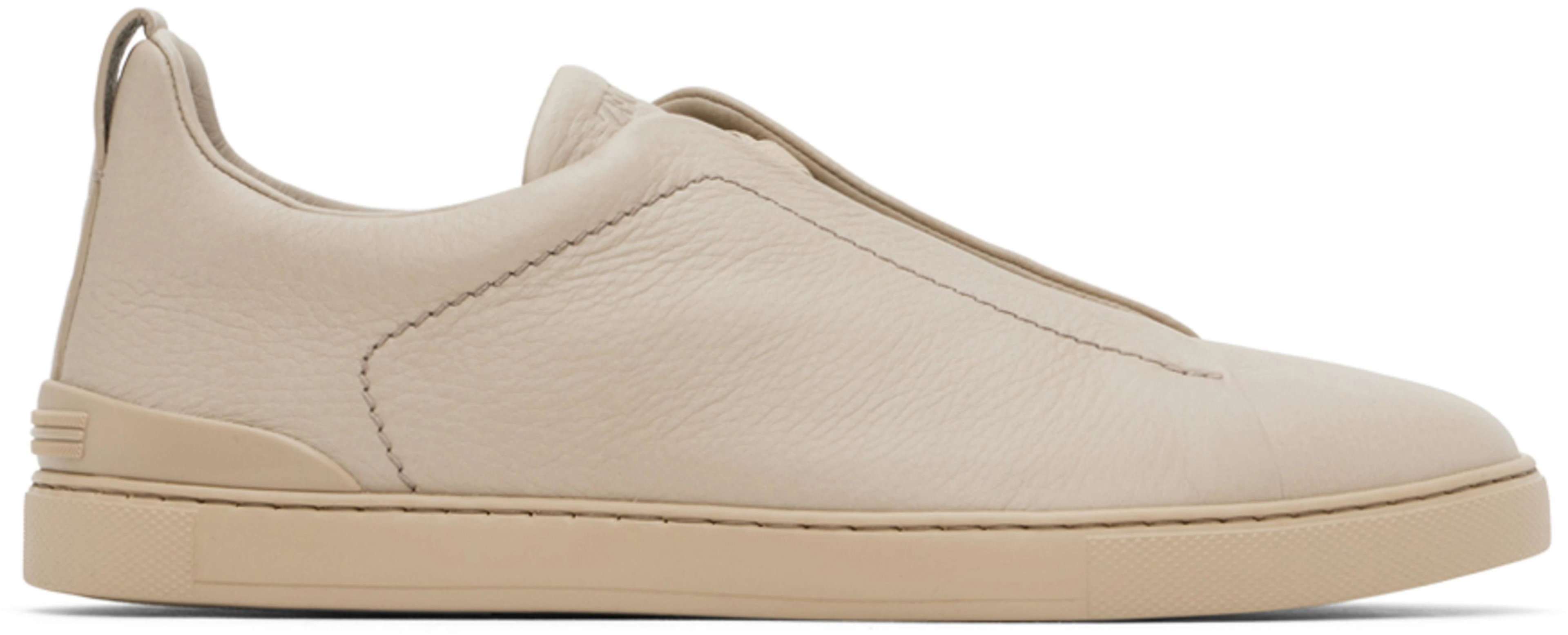Taupe Triple Stitch Sneakers by ZEGNA