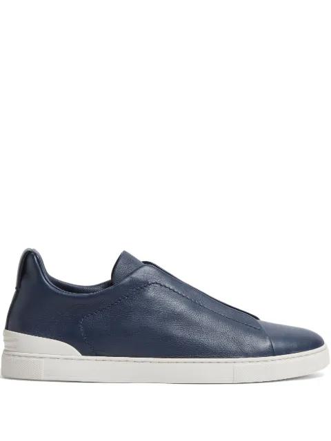 Triple Stitch leather sneakers by ZEGNA