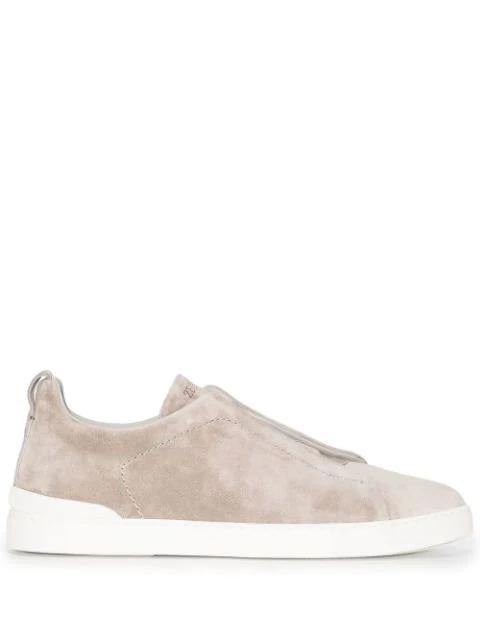 Triple Stitch suede sneakers by ZEGNA