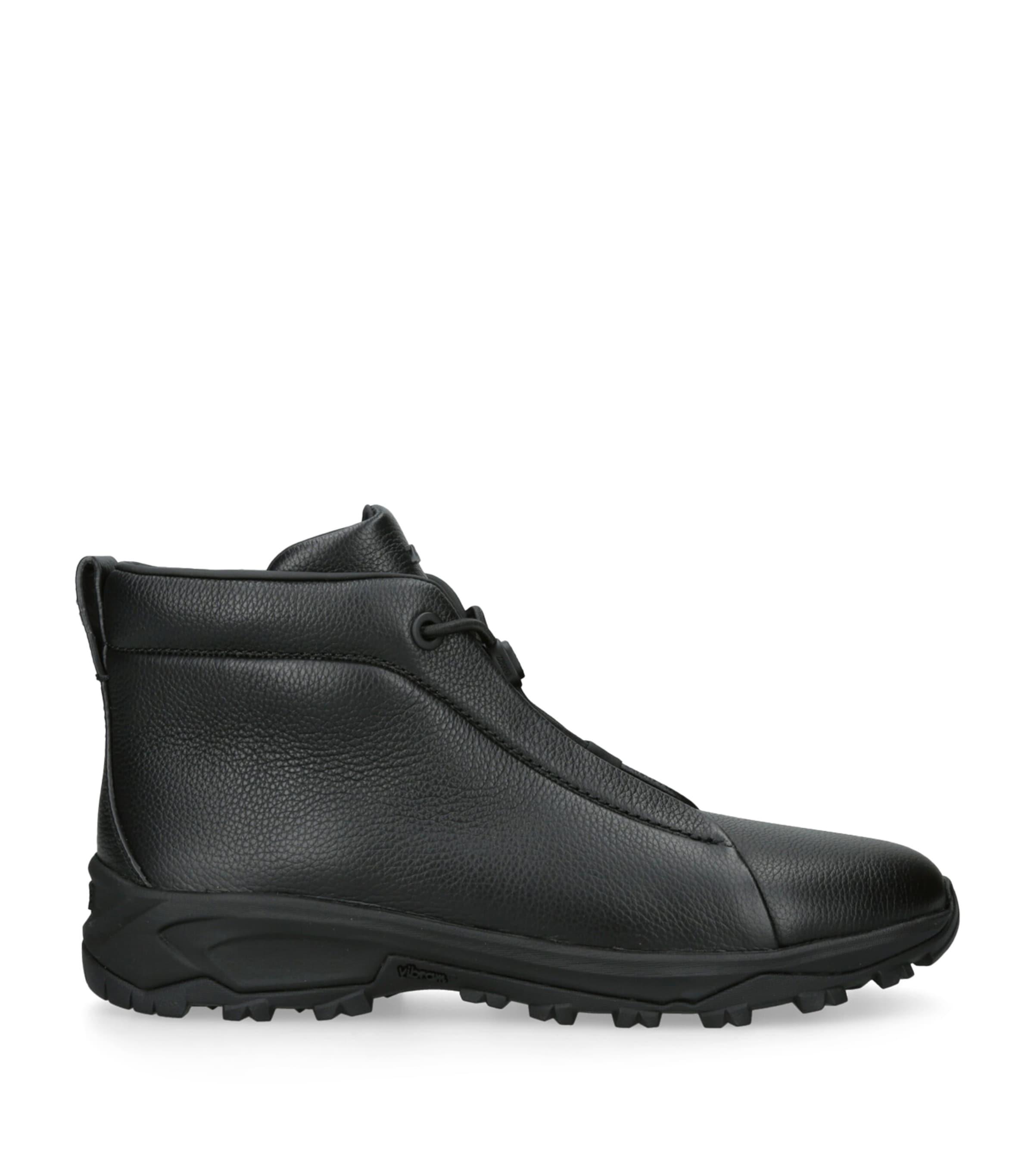 Zegna Leather Triple Stitch Vetta Sneakers by ZEGNA