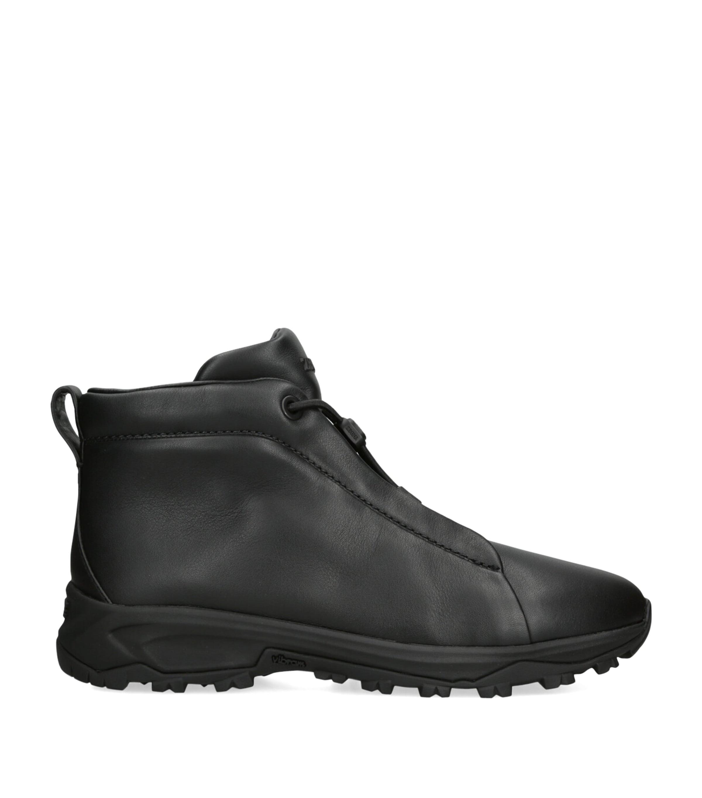Zegna Leather Triple Stitch Vetta Sneakers by ZEGNA