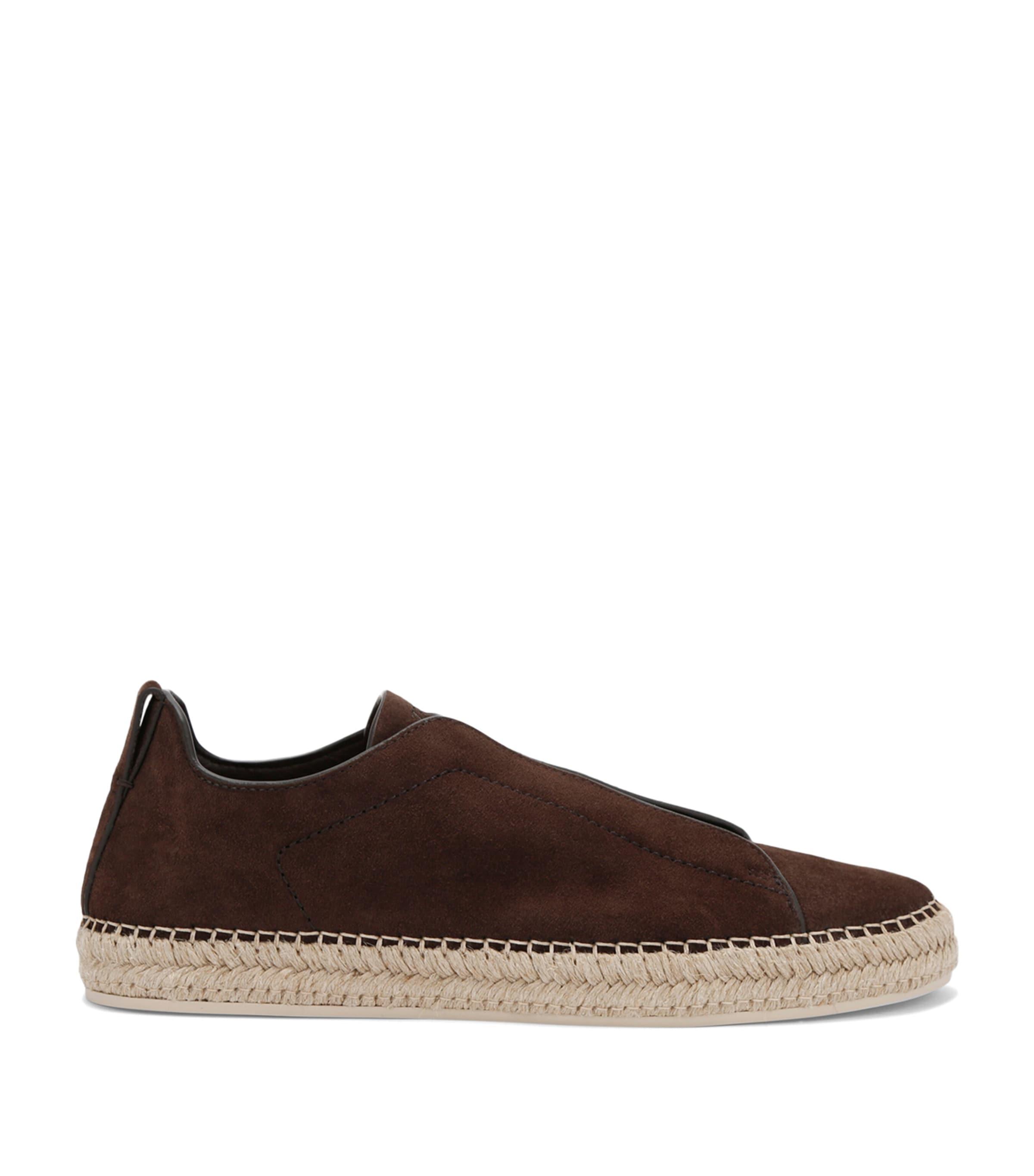 Zegna Suede Triple Stitch Espadrilles by ZEGNA