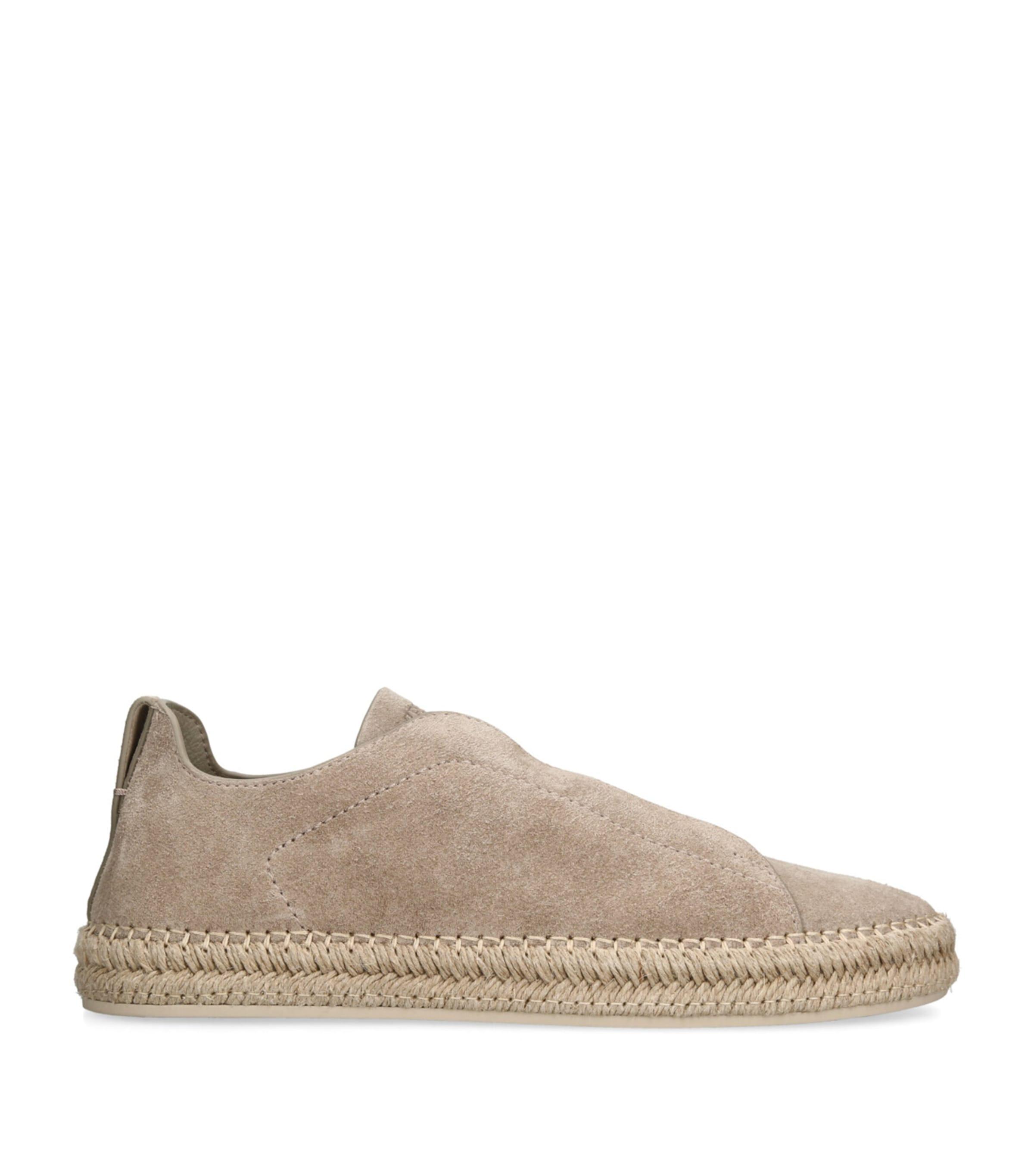 Zegna Suede Triple Stitch Espadrilles by ZEGNA