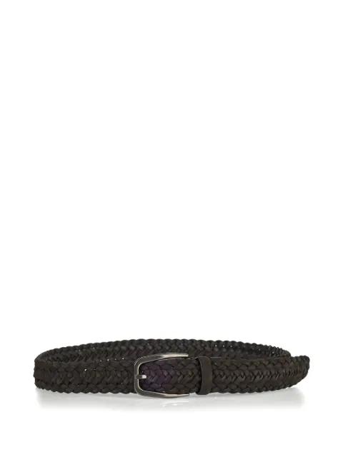 braided leather belt by ZEGNA