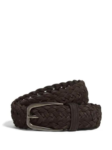 braided leather belt by ZEGNA
