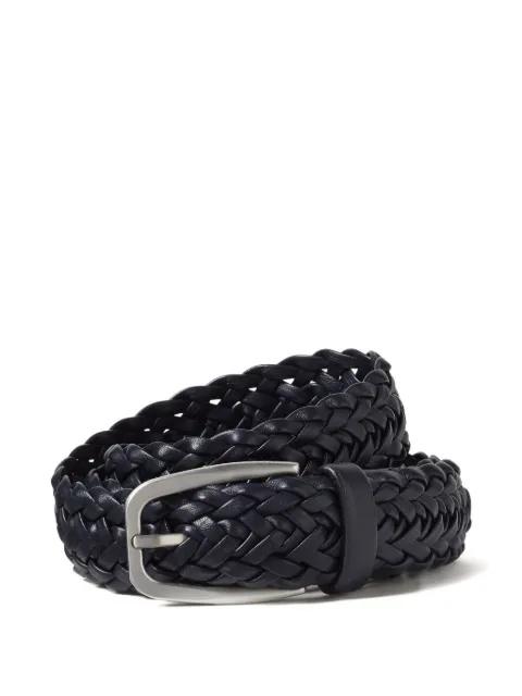 braided leather belt by ZEGNA