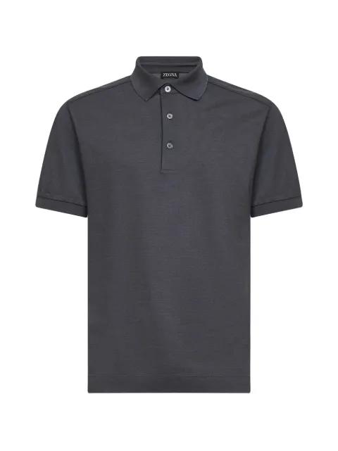 button-placket polo shirt by ZEGNA
