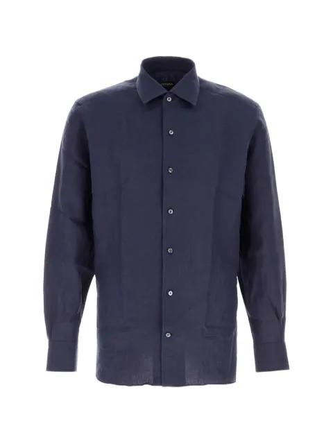button-up linen shirt by ZEGNA