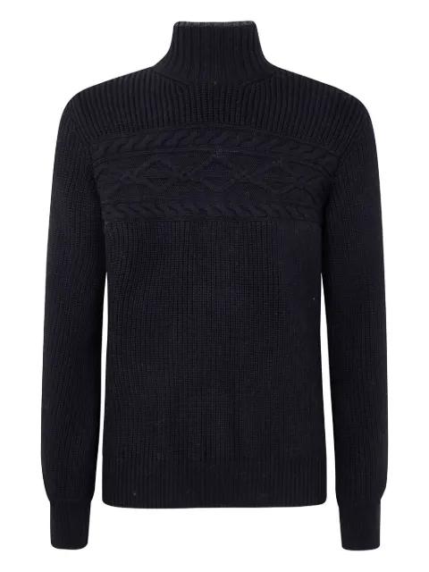 cable-knit high-neck sweater by ZEGNA