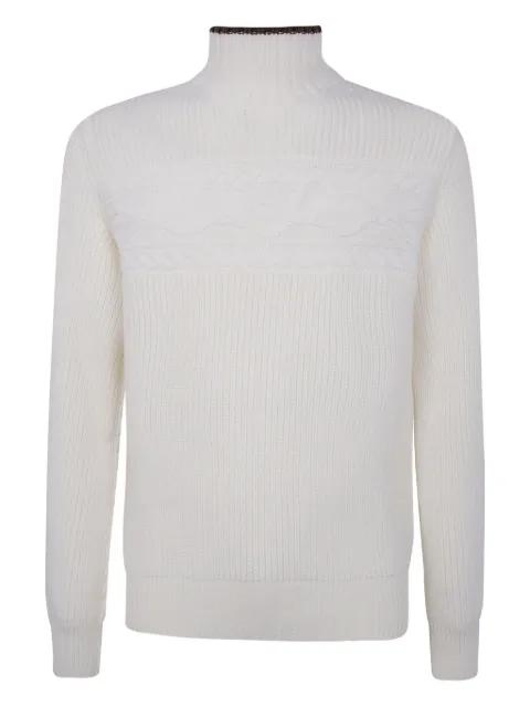 cable-knit high-neck sweater by ZEGNA