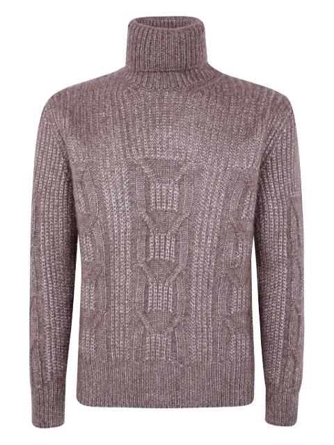 cable-knit turtleneck sweater by ZEGNA
